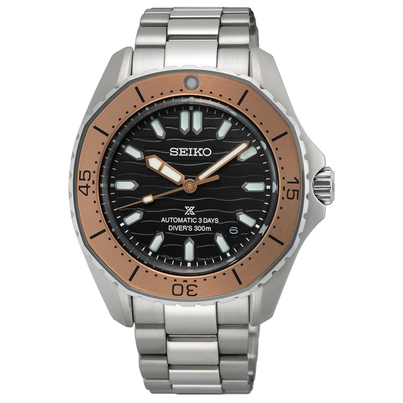 SEIKO WATCH POLYGONAL IN OCEAN GREY & BRONZE AUTOMATIC DIVER'S MEN WATCH 41.3MM SPB485J1