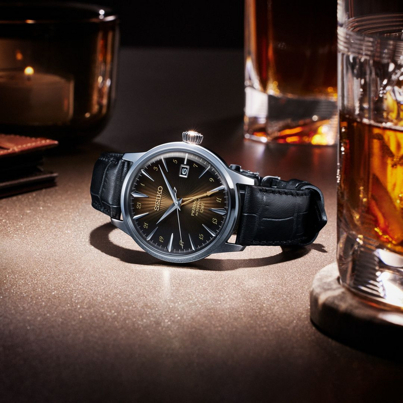 SEIKO WATCH PRESAGE ‘RUSTY NAIL’ COCKTAIL TIME GMT SSK039J1