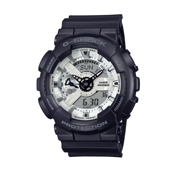 CASIO G-SHOCK WATCH "BLACK WHITE" GA-110WD-1ADR