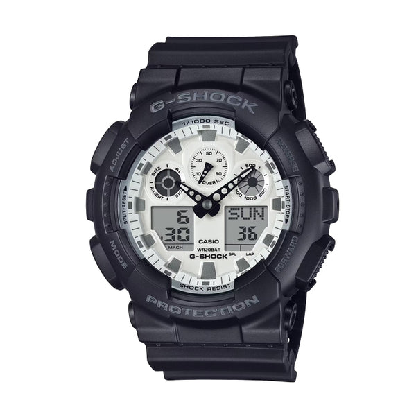 CASIO G-SHOCK WATCH "BLACK WHITE" GA-100WD-1ADR