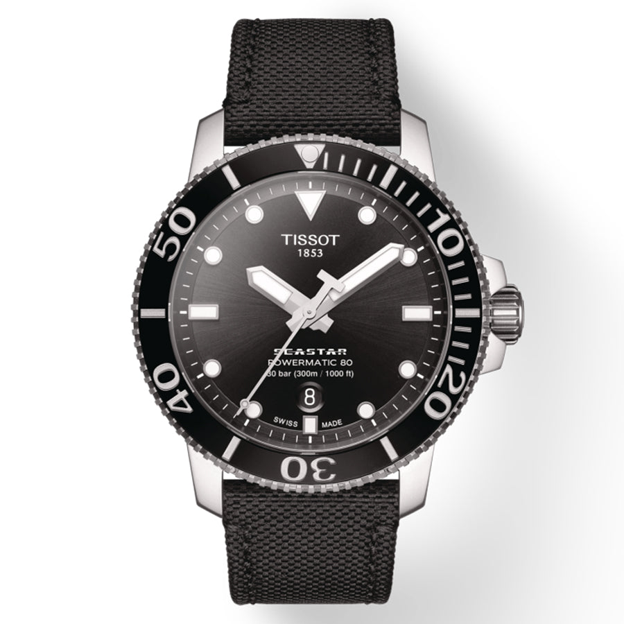 Tissot seastar 1000 powermatic 80 black new arrivals