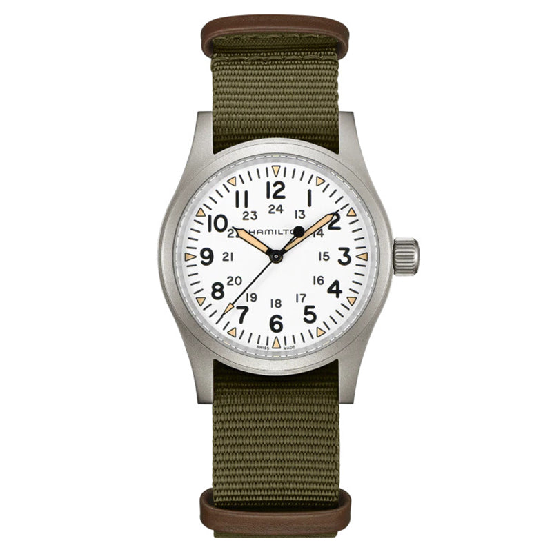 Hamilton Khaki Field Mechanical Watch with Black Strap, 38mm | Lee Michaels  Fine Jewelry
